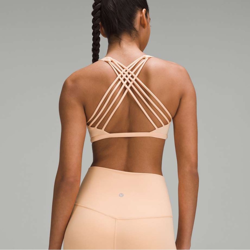 Lululemon Free to Be Bra *Wild PCHB, Peach Bellini Size 4